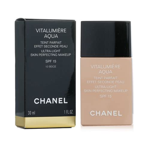 chanel vitalumiere aqua ultra light skin perfecting sunscreen makeup|chanel vitalumiere foundation 40 beige.